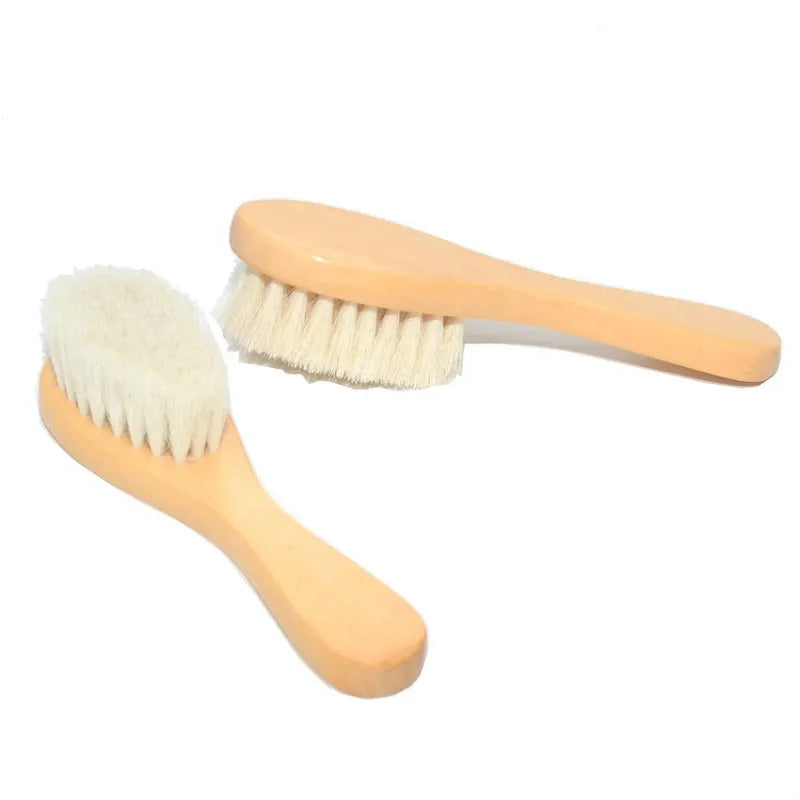 Natural Wool Baby Wooden Brush