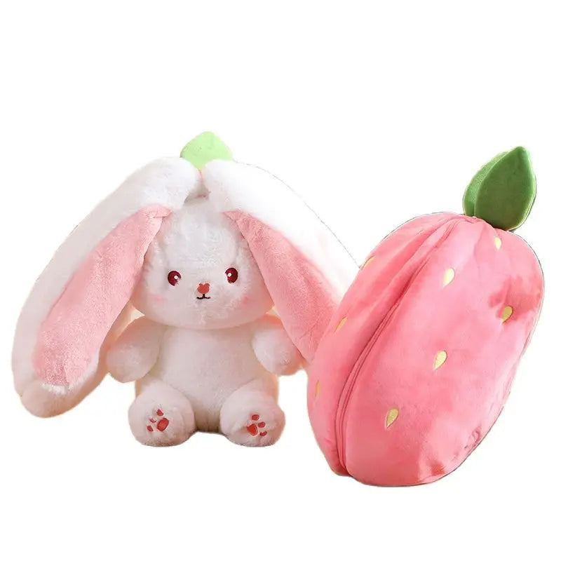 Adorable Strawberry or Carrot Rabbit Plush