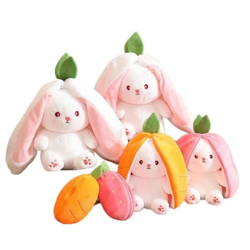Adorable Strawberry or Carrot Rabbit Plush